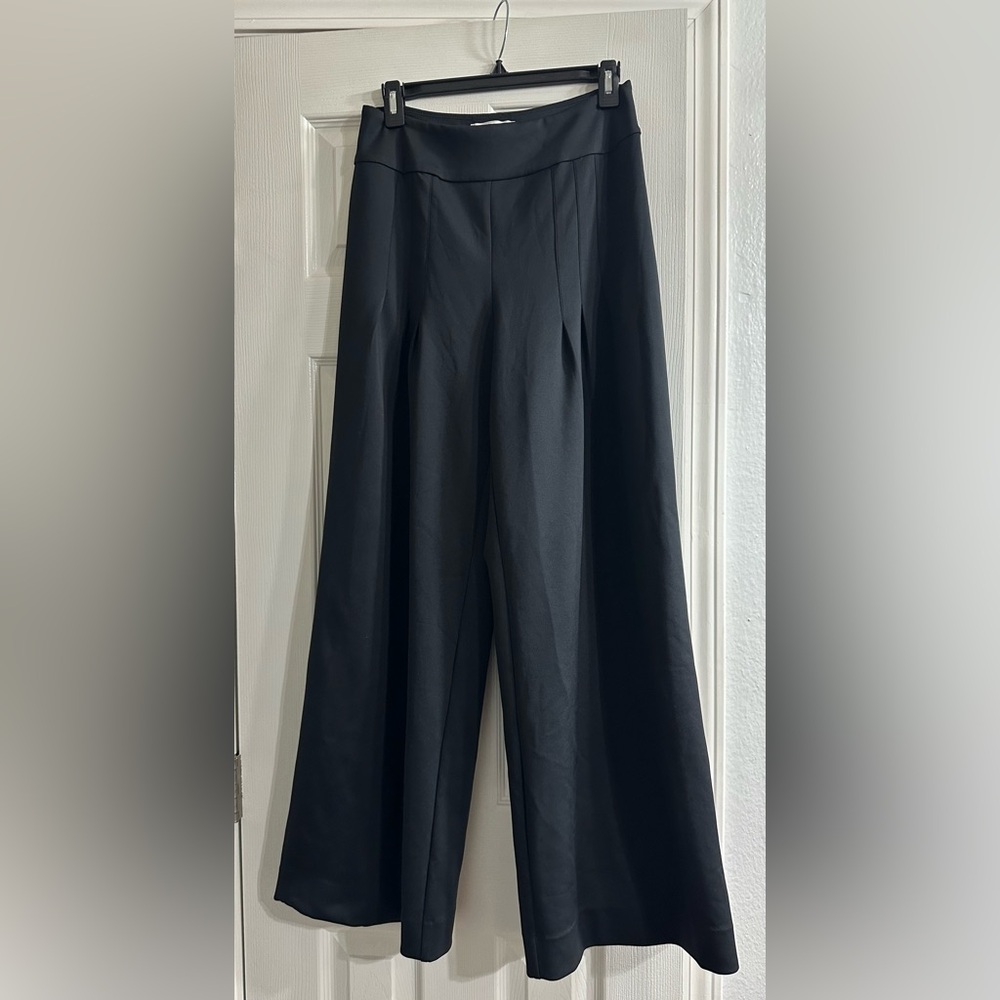 Celestine Elegant Black Wide-Leg Joggers - M